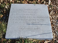 Tombstone of Huygens' puppy Geckie in Hofwijck 
